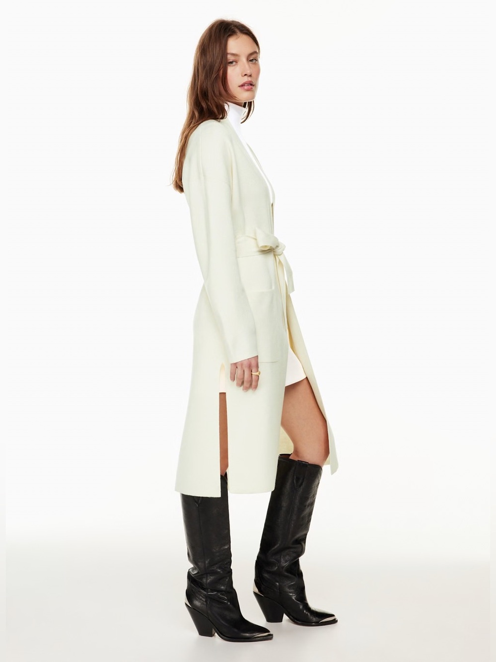 Wilfred by Aritzia Belize Cardigan. Duster. Cream. Ivory. Xs